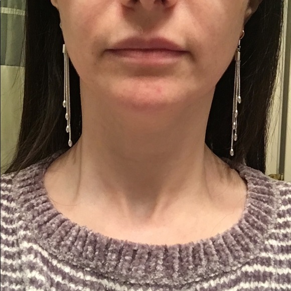 100% Sterling Silver Tassel Earrings - Picture 6 of 6